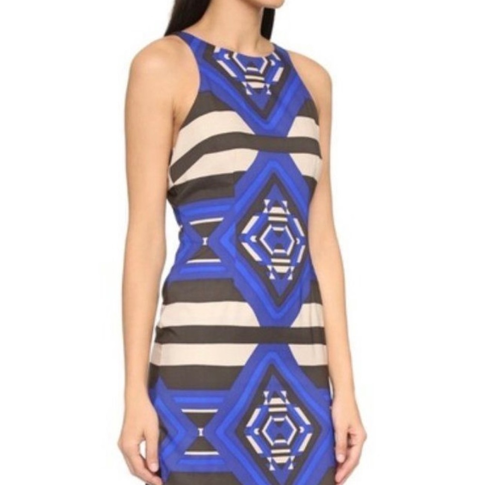 Mara Hoffman Geometric Blue Dress, Size 4